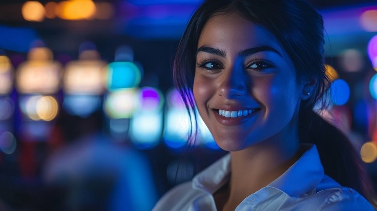 Layar Data Keluaran menampilkan hasil ronde blackjack terbaru